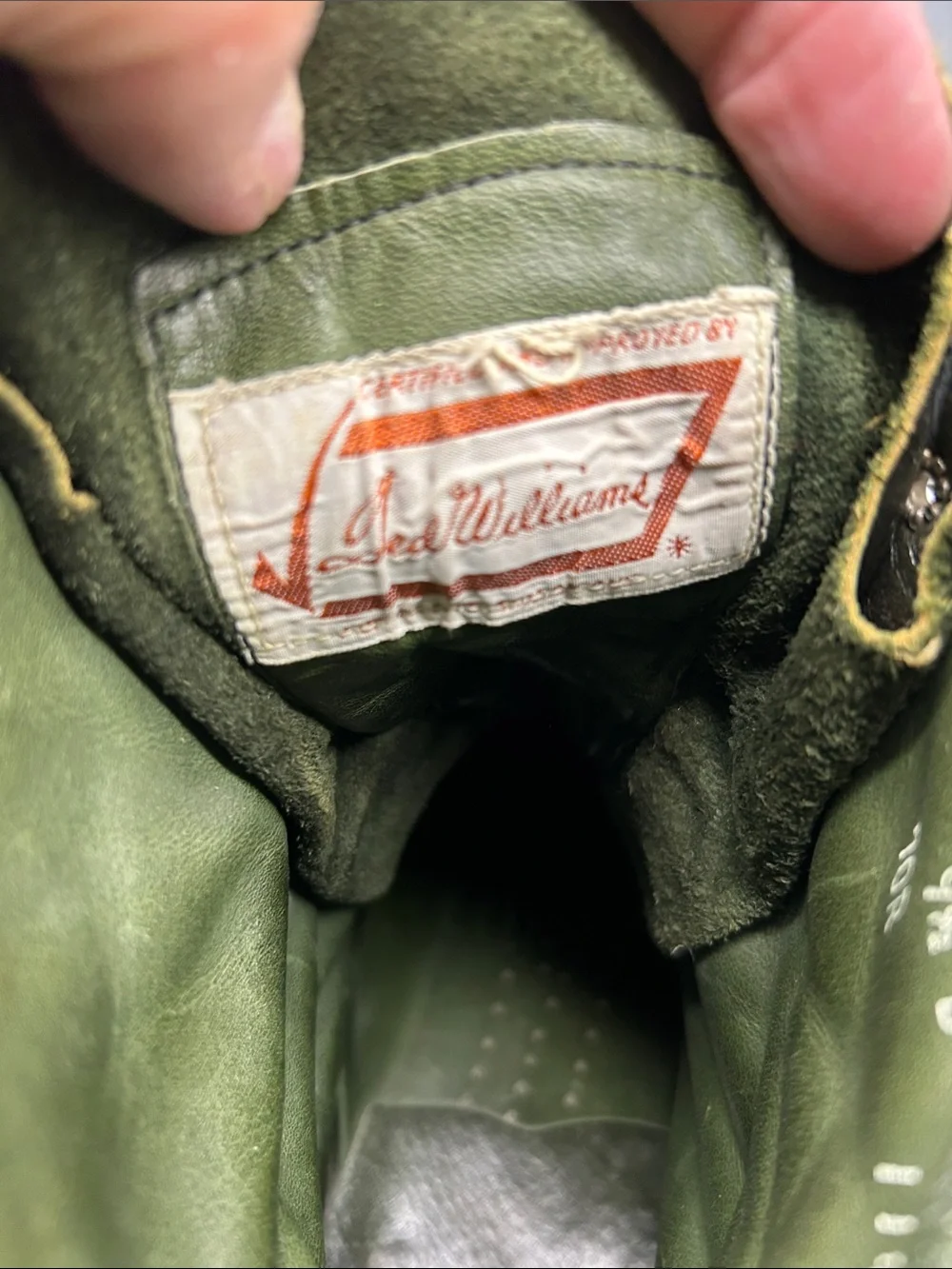 Vintage Ted Williams Sears Men's US 9.5D Boot Green Leather Work Combat Boots